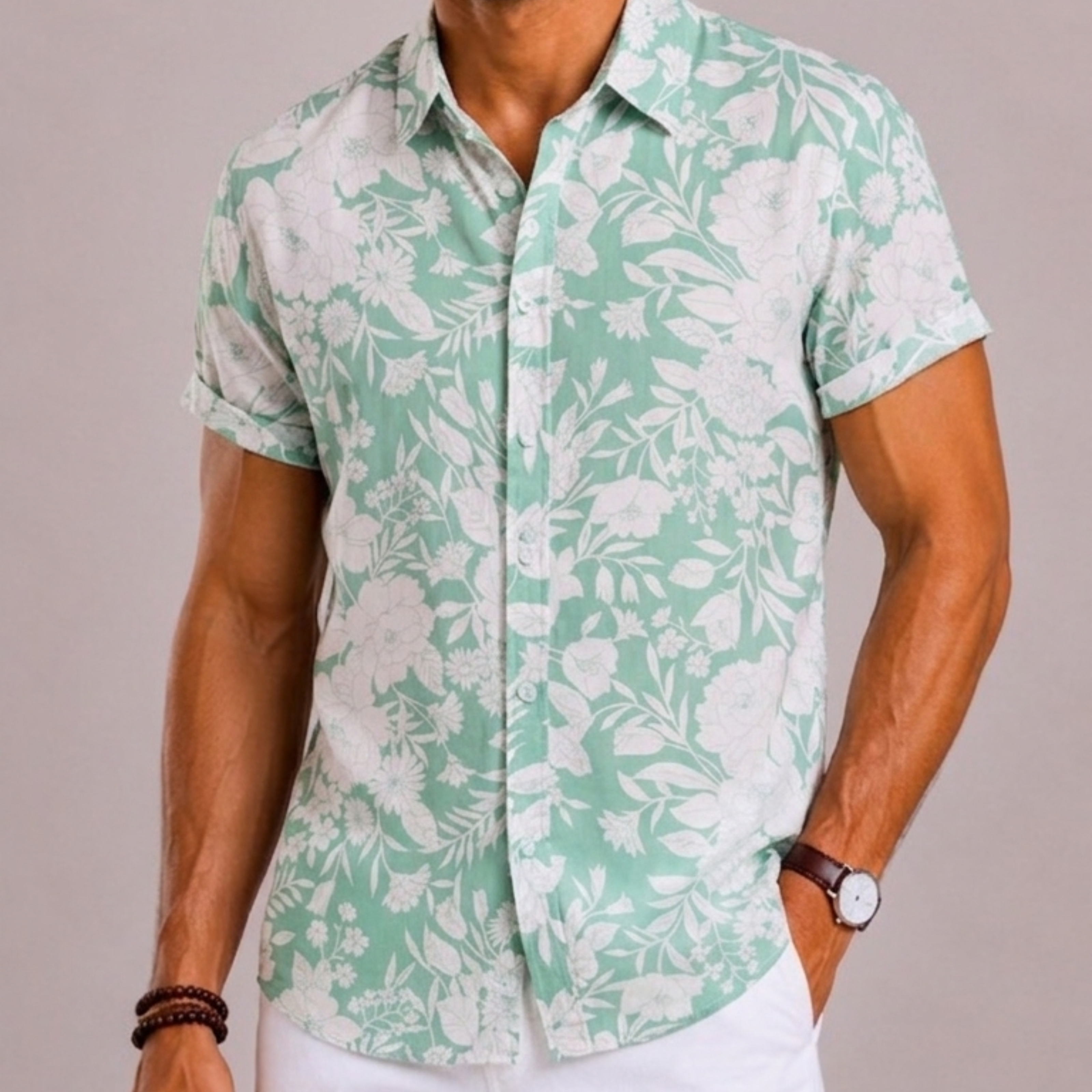 Maison Velutti | Camicia Floreale Con Colletto Classico