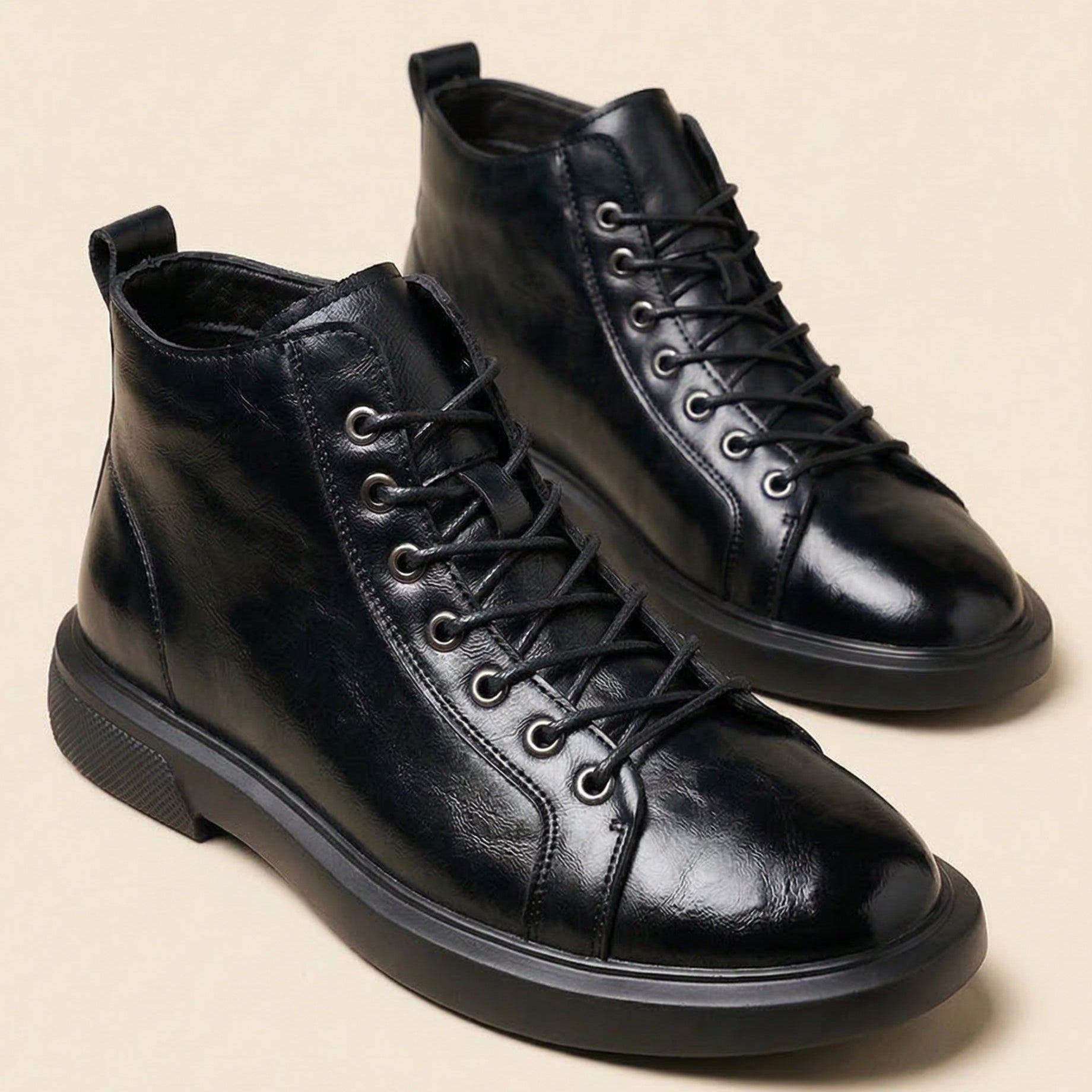 Scarpe In Pelle Con Lacci Da Uomo