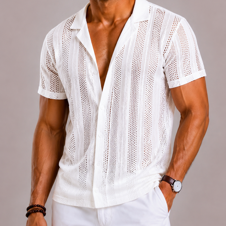 Maglia In Maglia Rete Con Maniche Corte