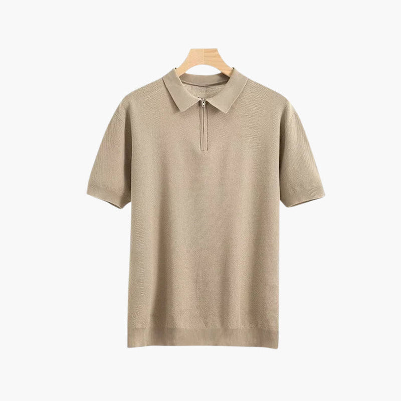 Polo Con Zip E Inserti In Rete Traspirante