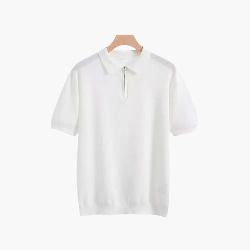Polo Con Zip E Inserti In Rete Traspirante