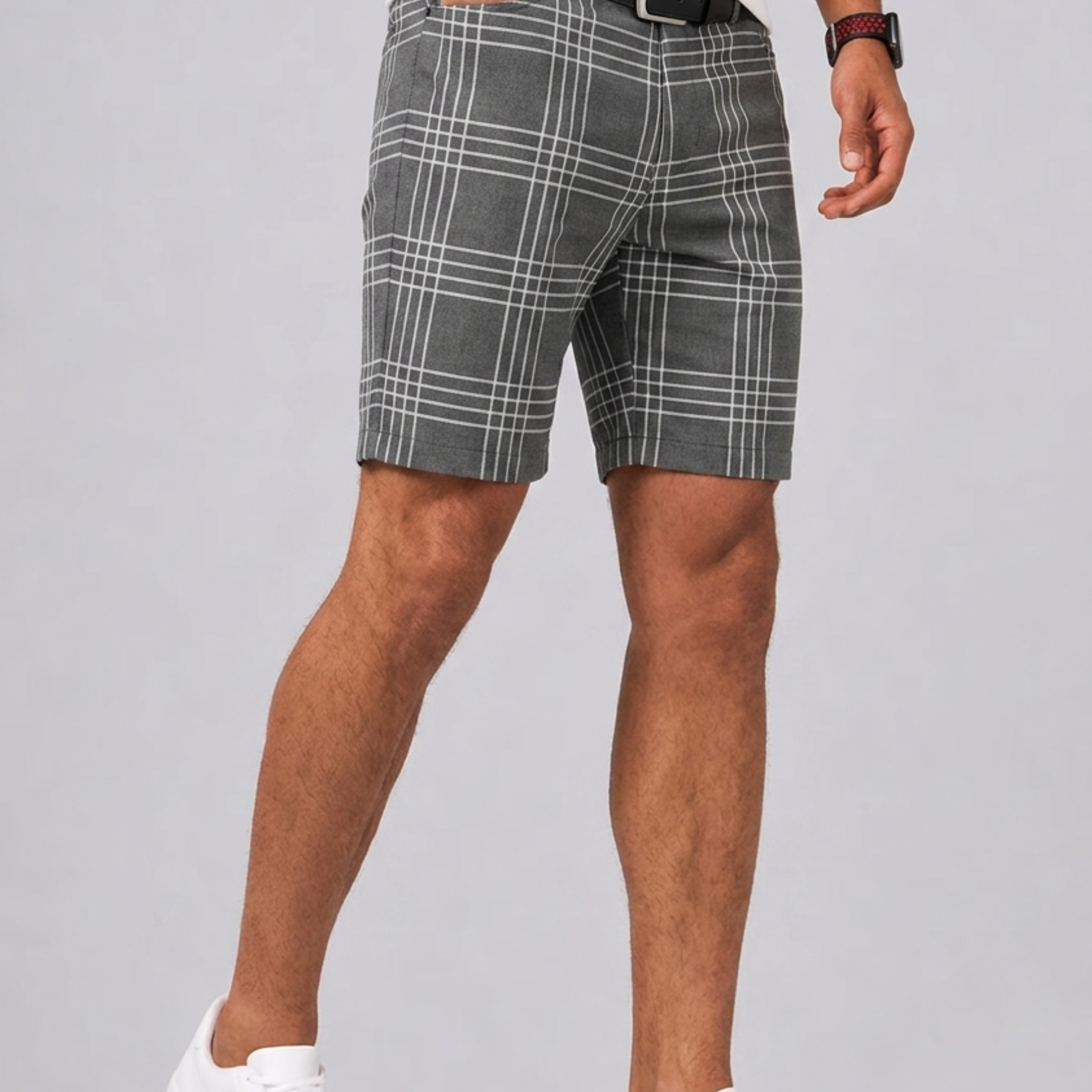 Bermuda Slim Con Motivo A Quadri