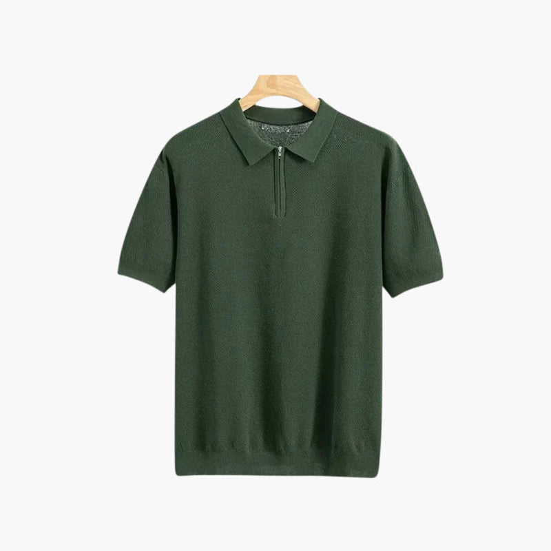 Polo Con Zip E Inserti In Rete Traspirante
