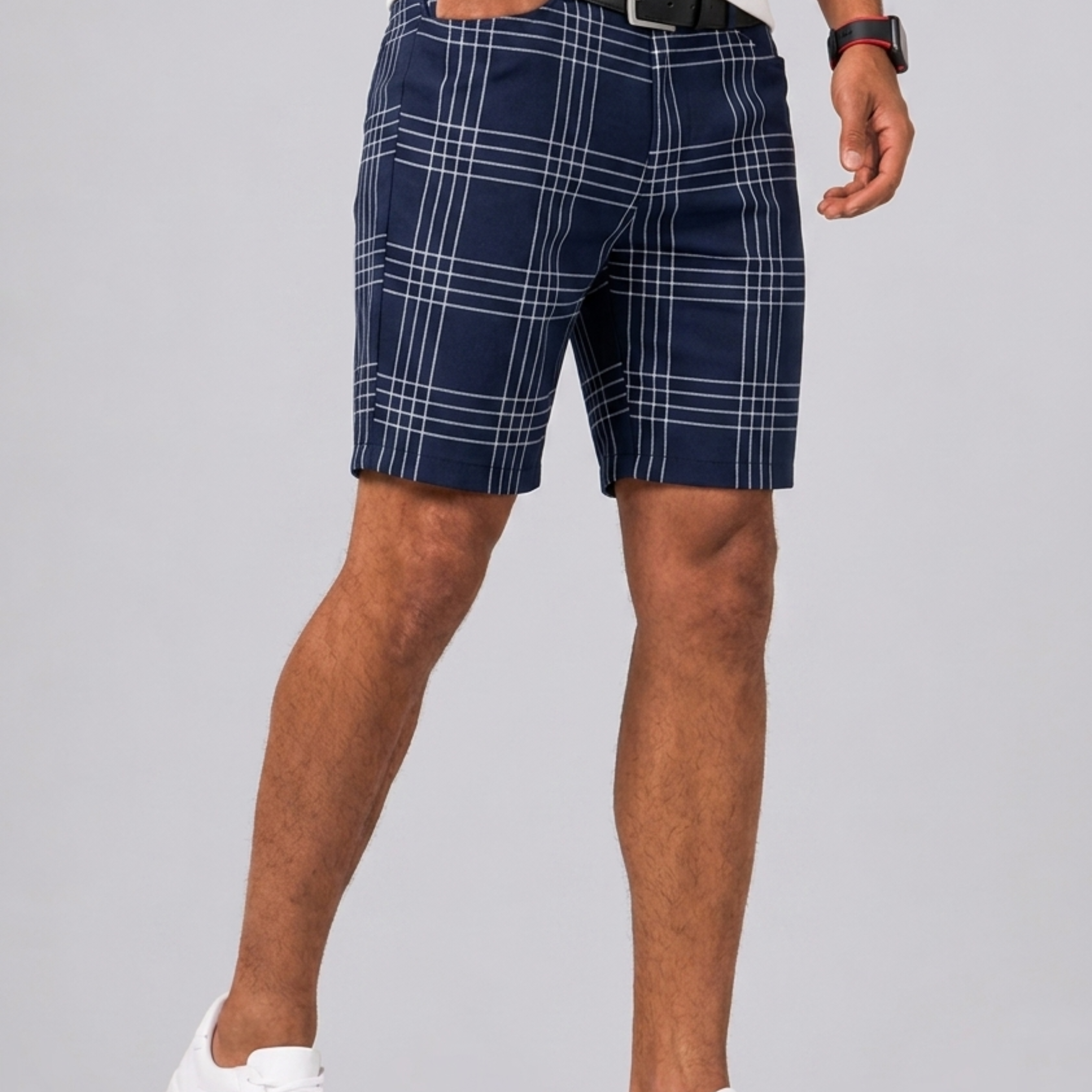 Bermuda Slim Con Motivo A Quadri