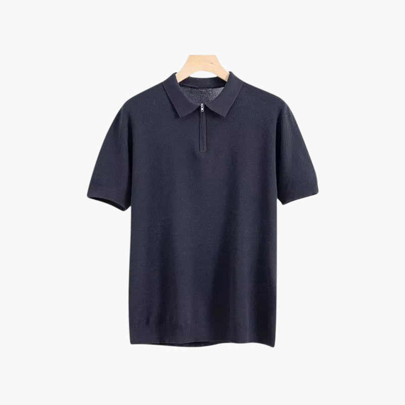 Polo Con Zip E Inserti In Rete Traspirante