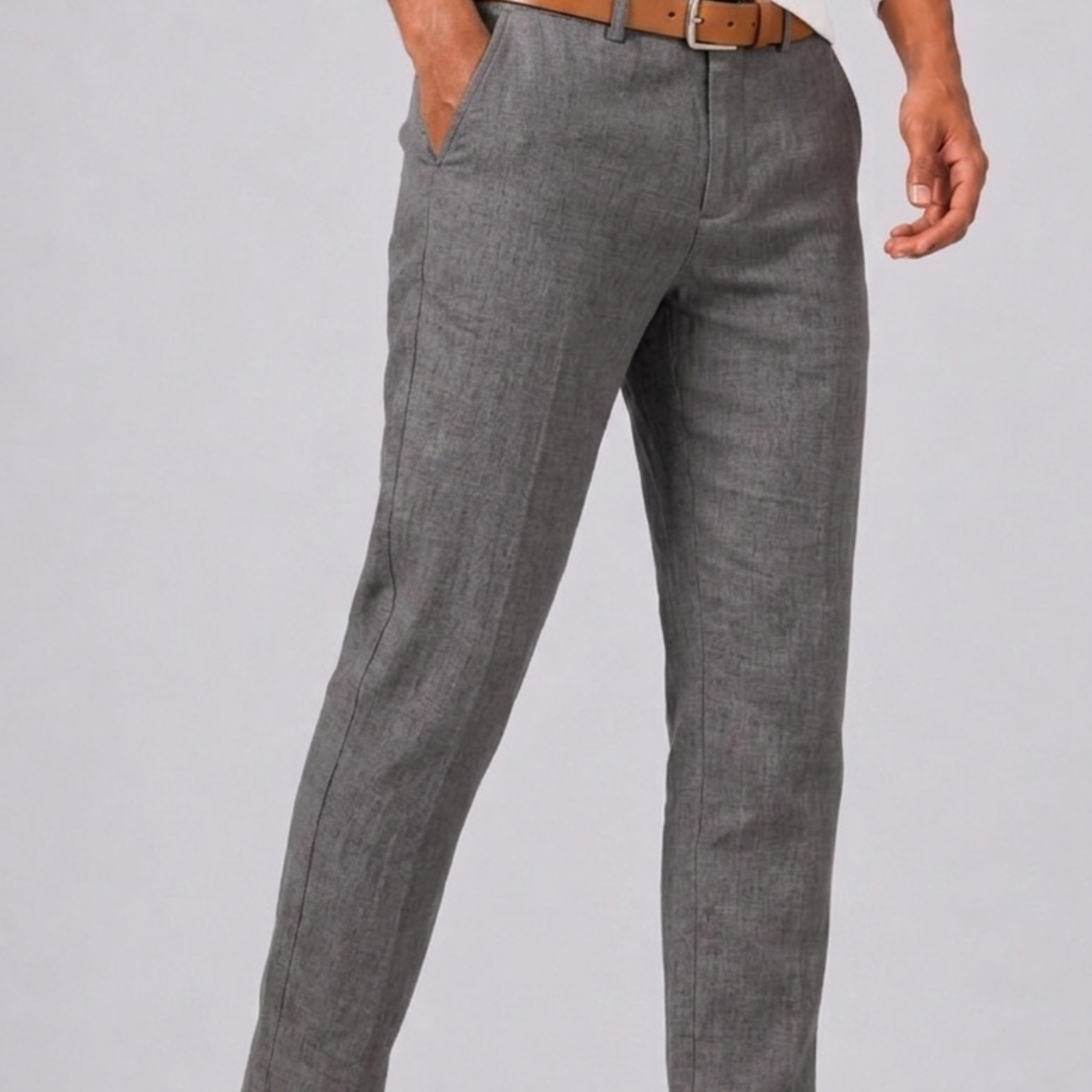 Pantaloni Dritti Con Chiusura A Bottone