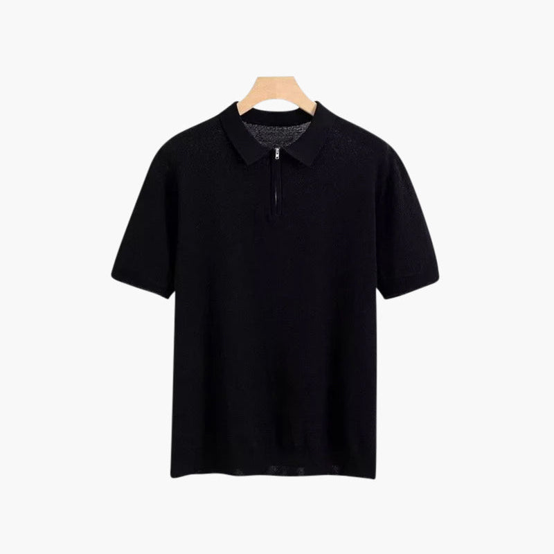 Polo Con Zip E Inserti In Rete Traspirante