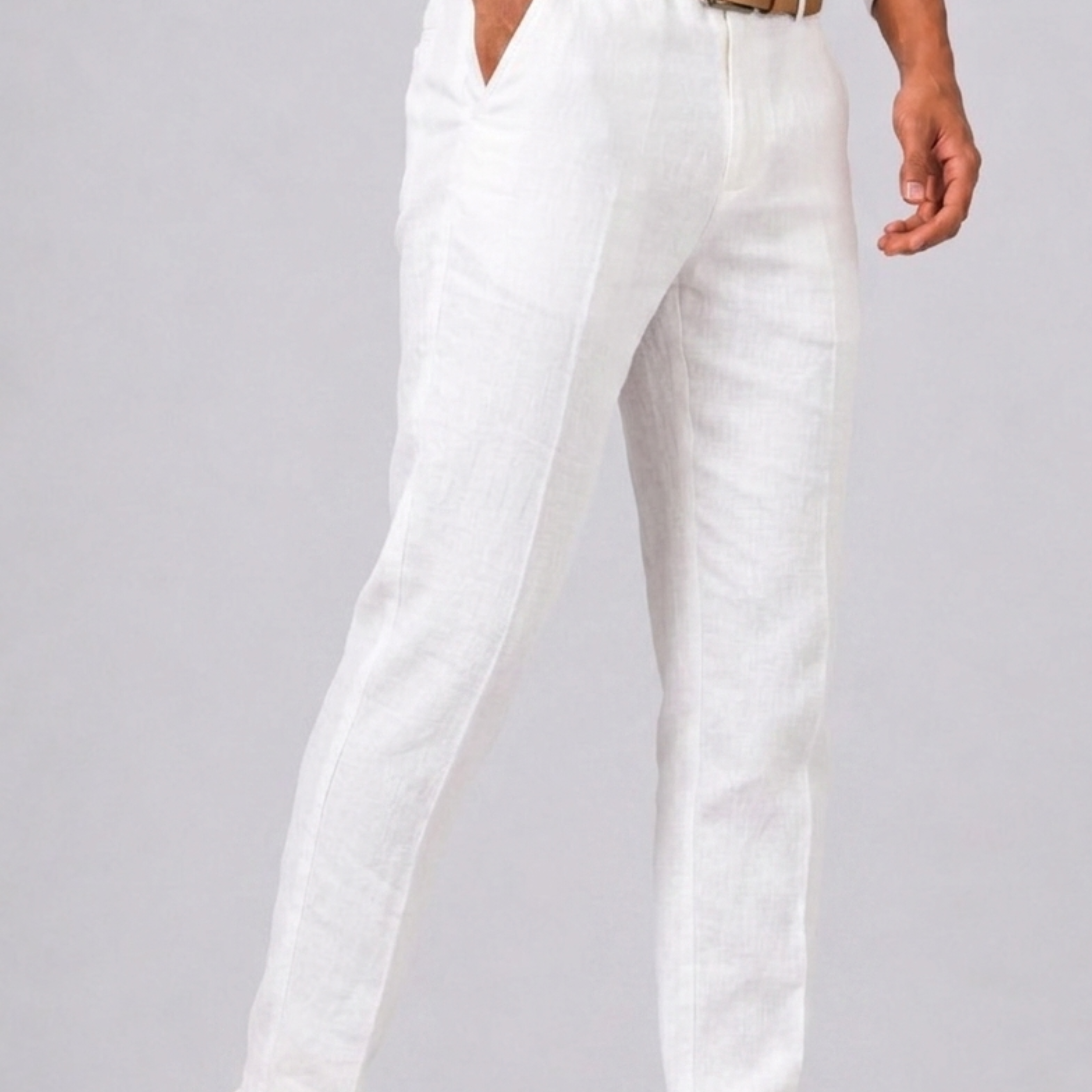 Pantaloni Dritti Con Chiusura A Bottone