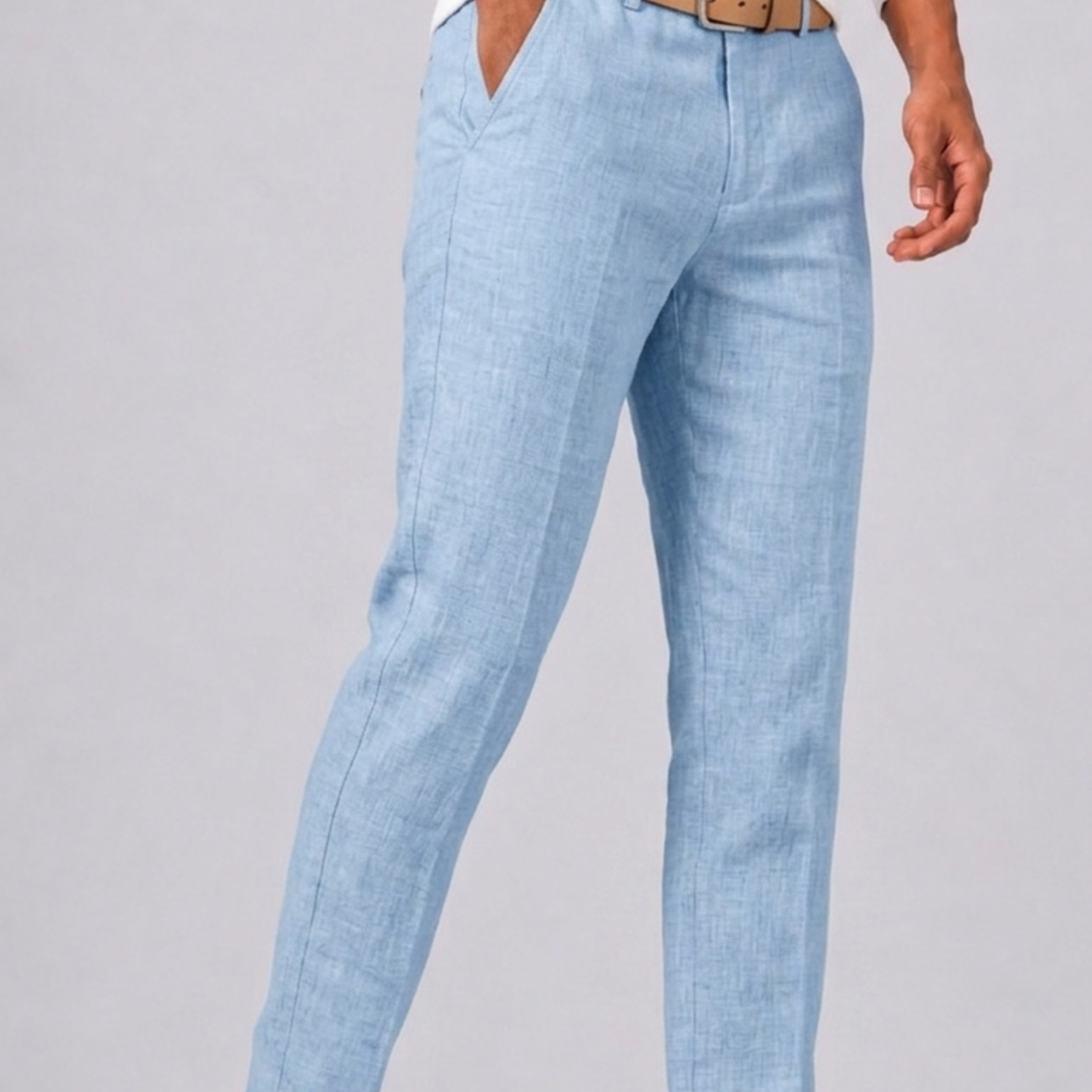 Pantaloni Dritti Con Chiusura A Bottone