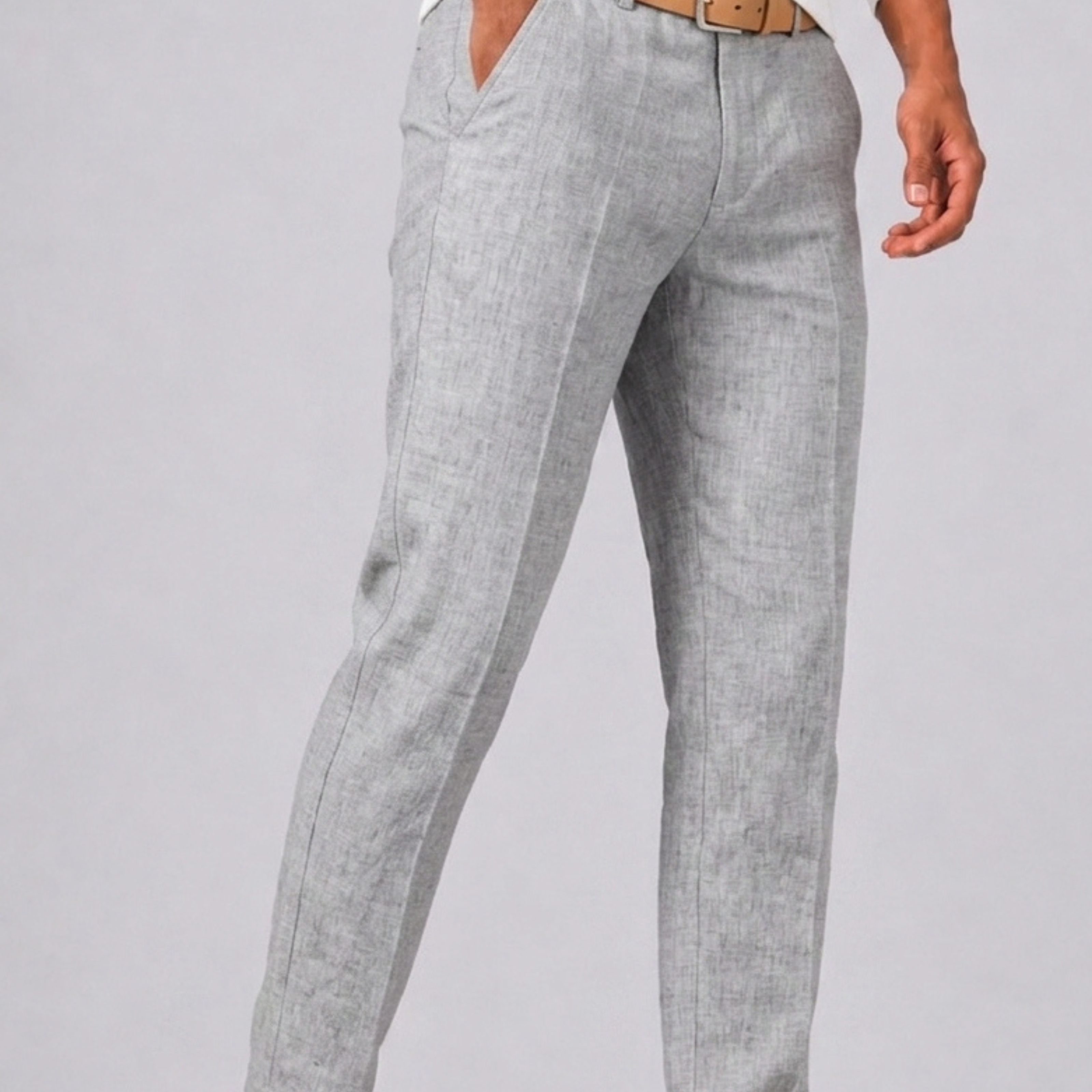 Pantaloni Dritti Con Chiusura A Bottone