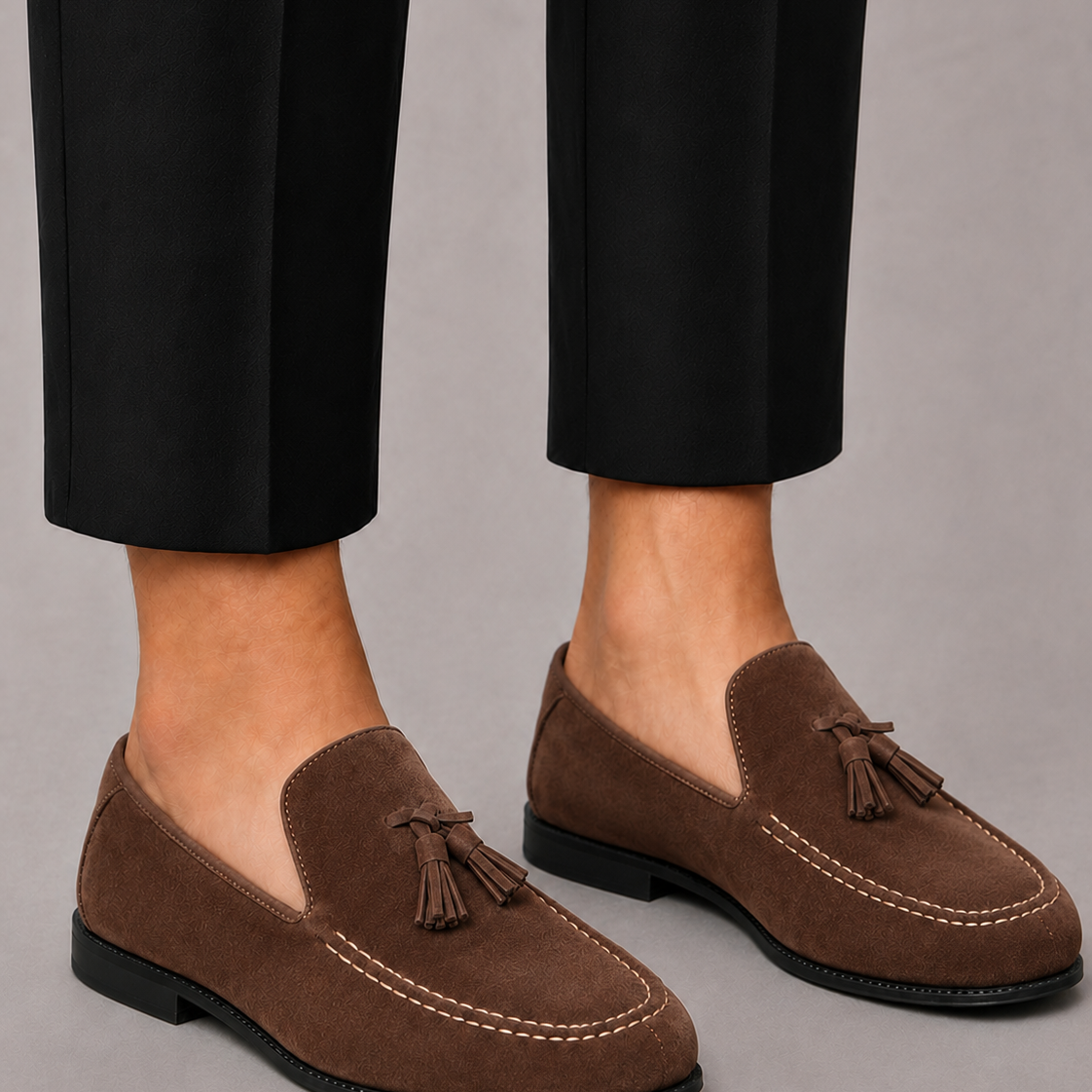 Maison Velutti | Mocassini in Suede con Nappine