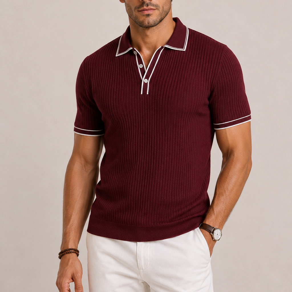 Maison Velutti | Polo a Coste con Zip