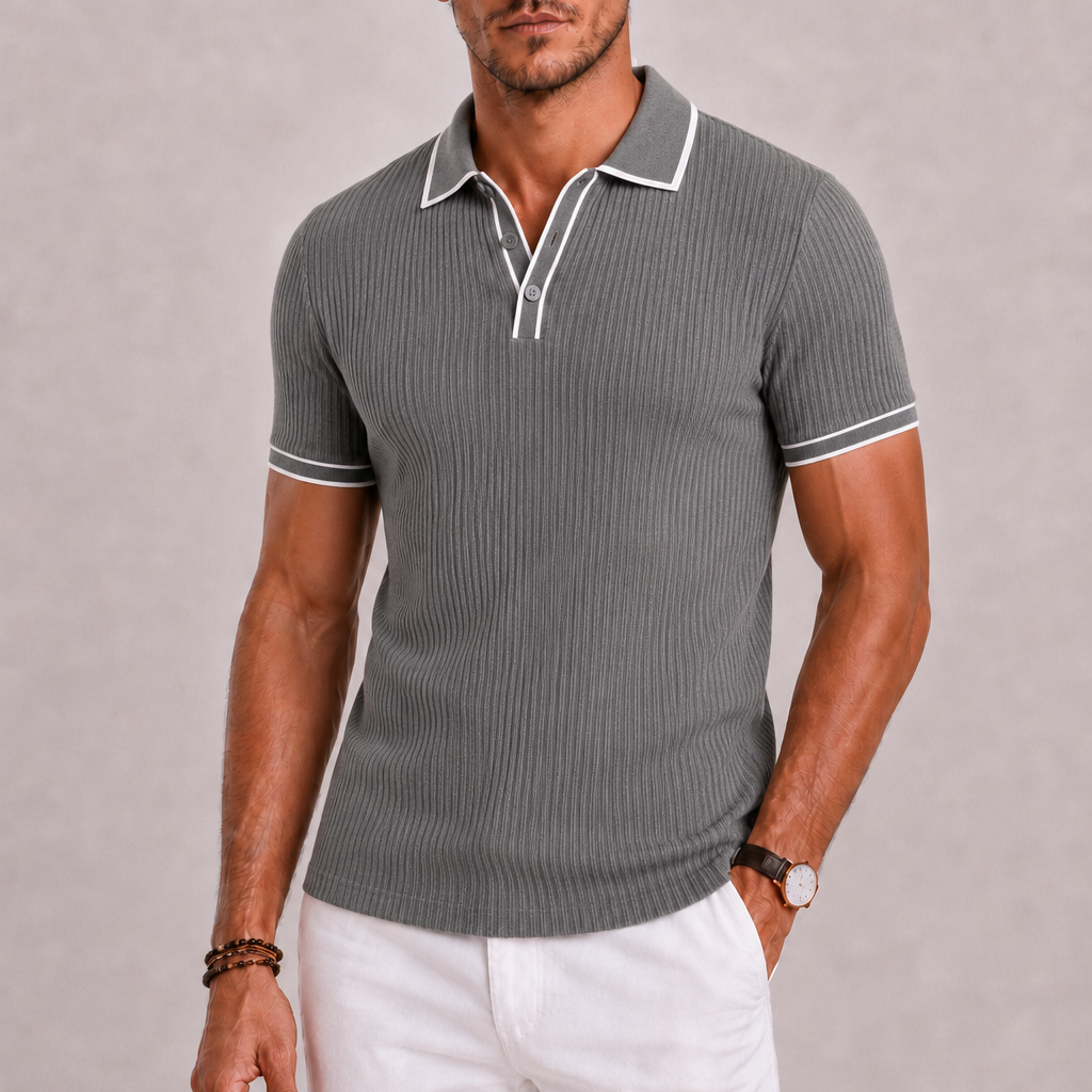 Maison Velutti | Polo a Coste con Zip