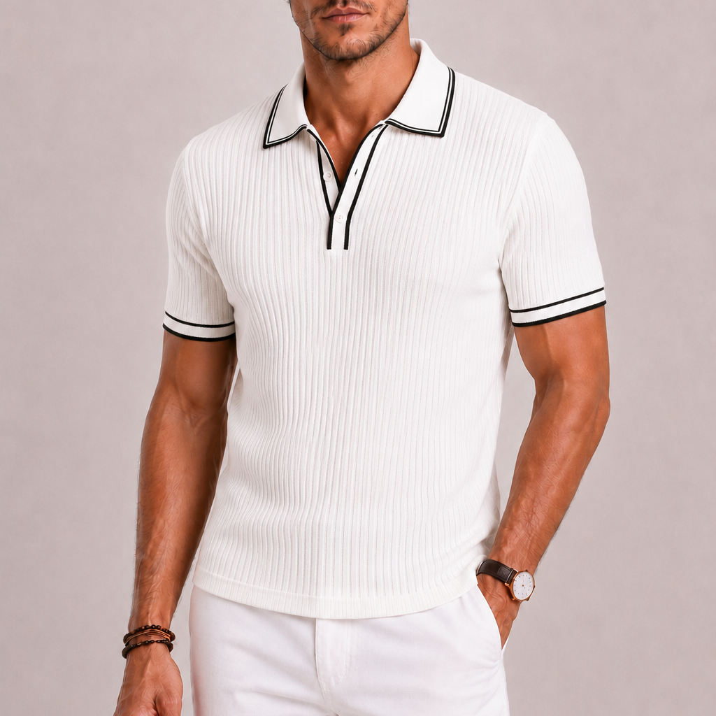 Maison Velutti | Polo a Coste con Zip