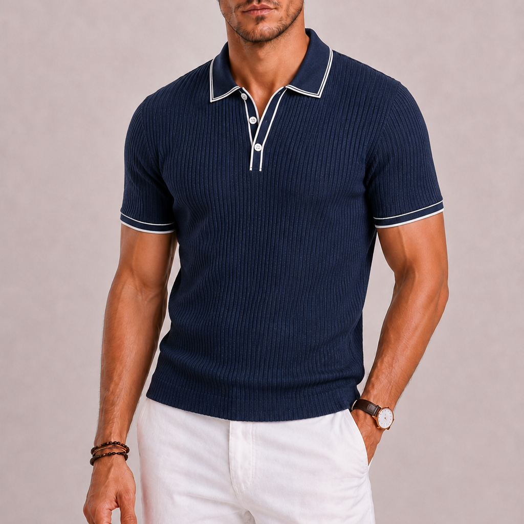 Maison Velutti | Polo a Coste con Zip