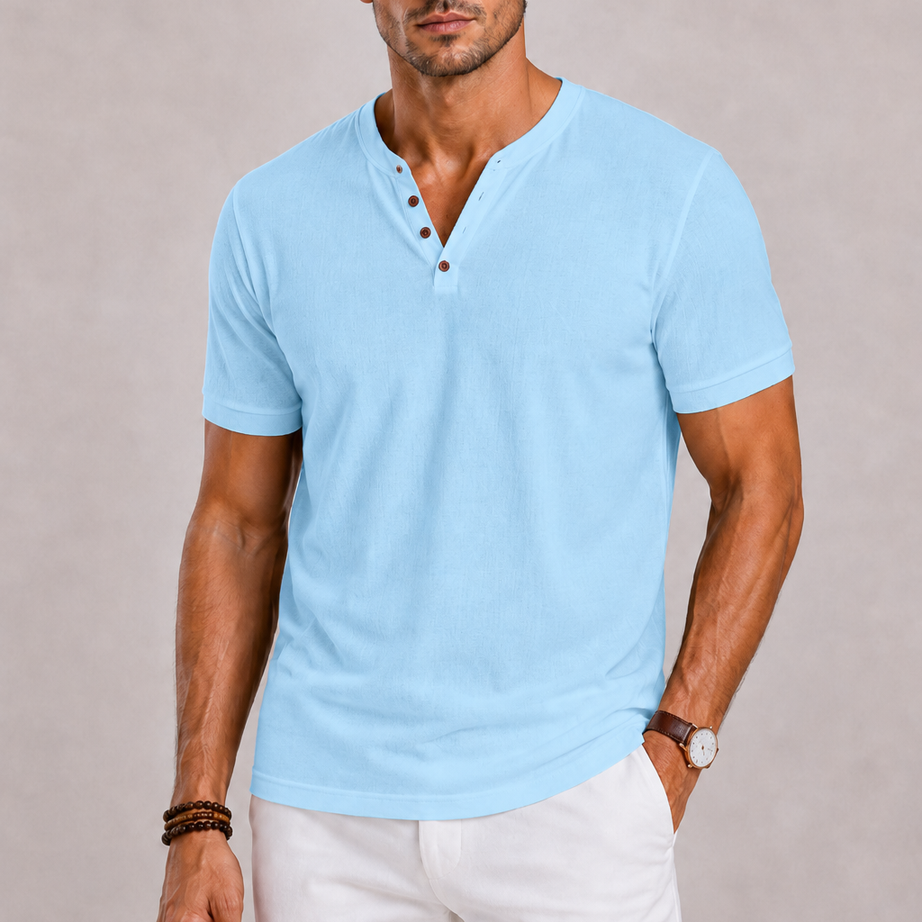 Maison Velutti | T-Shirt con Collo a V e Bottoni