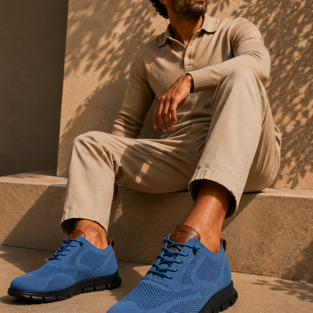 Sneakers Sportive Con Tomaia In Mesh Lavorato