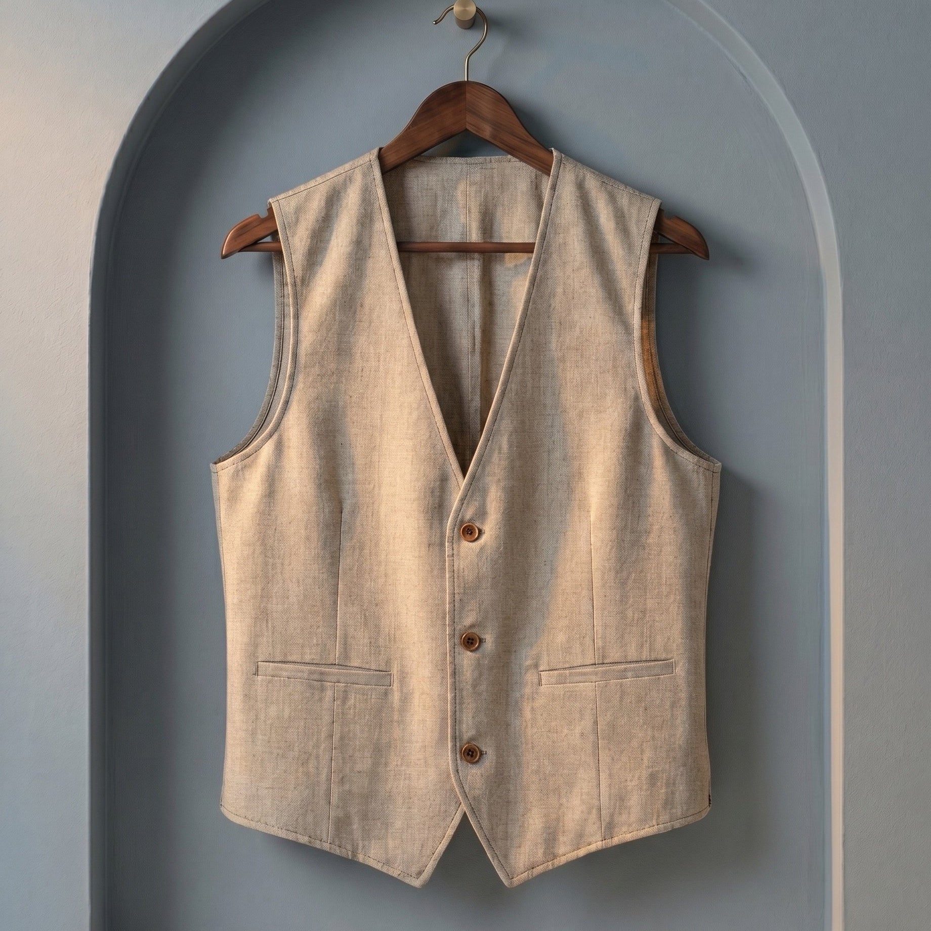 Gilet Con Scollo A V E Chiusura A Tre Bottoni