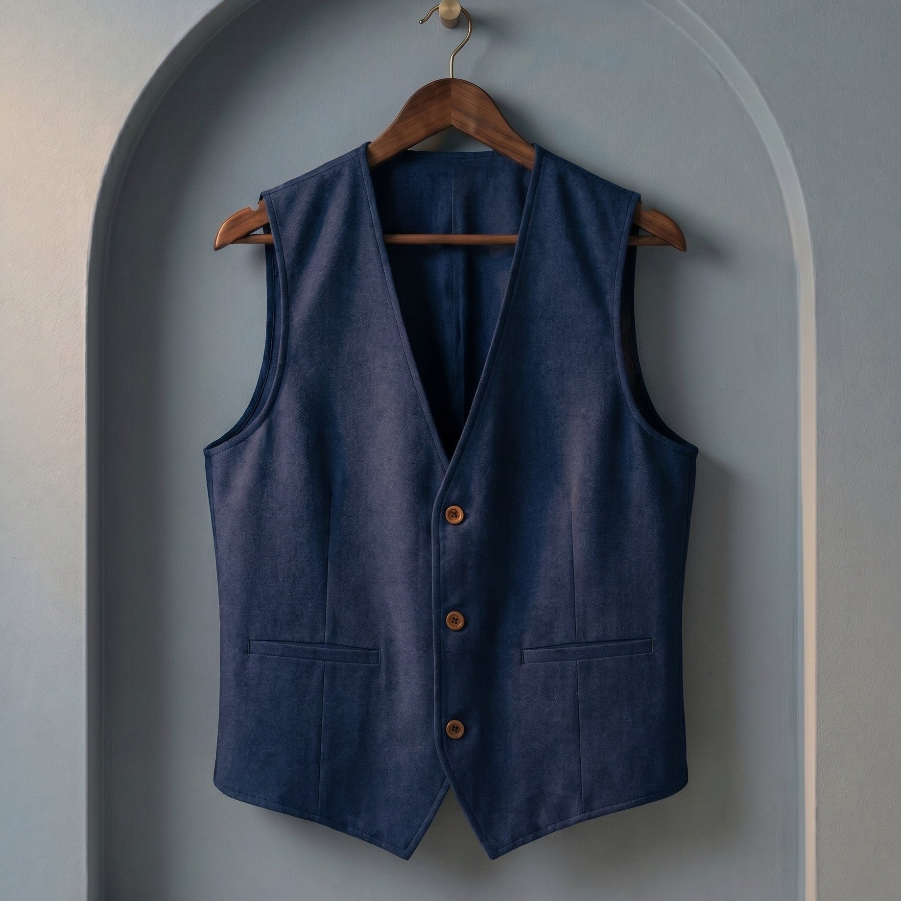 Gilet Con Scollo A V E Chiusura A Tre Bottoni