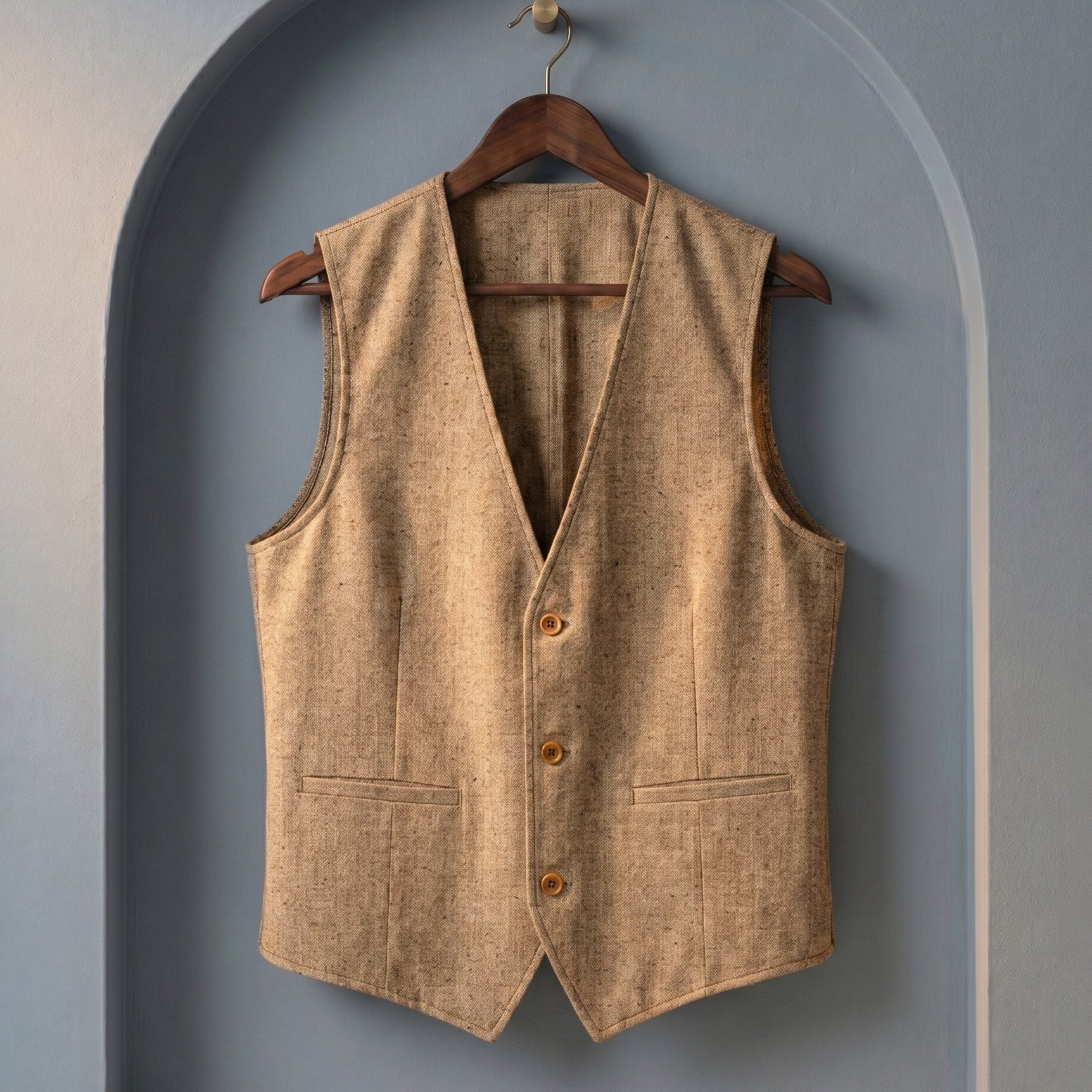 Gilet Con Scollo A V E Chiusura A Tre Bottoni