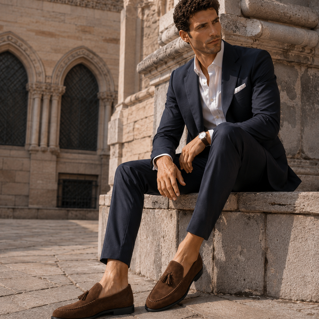 Maison Velutti | Mocassini in Suede con Nappine