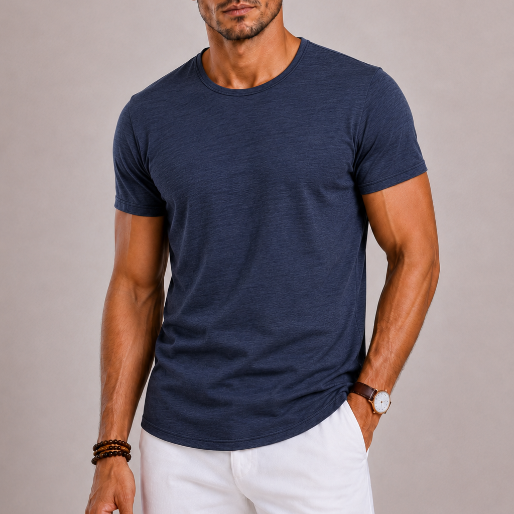 T-Shirt Girocollo A Maniche Corte