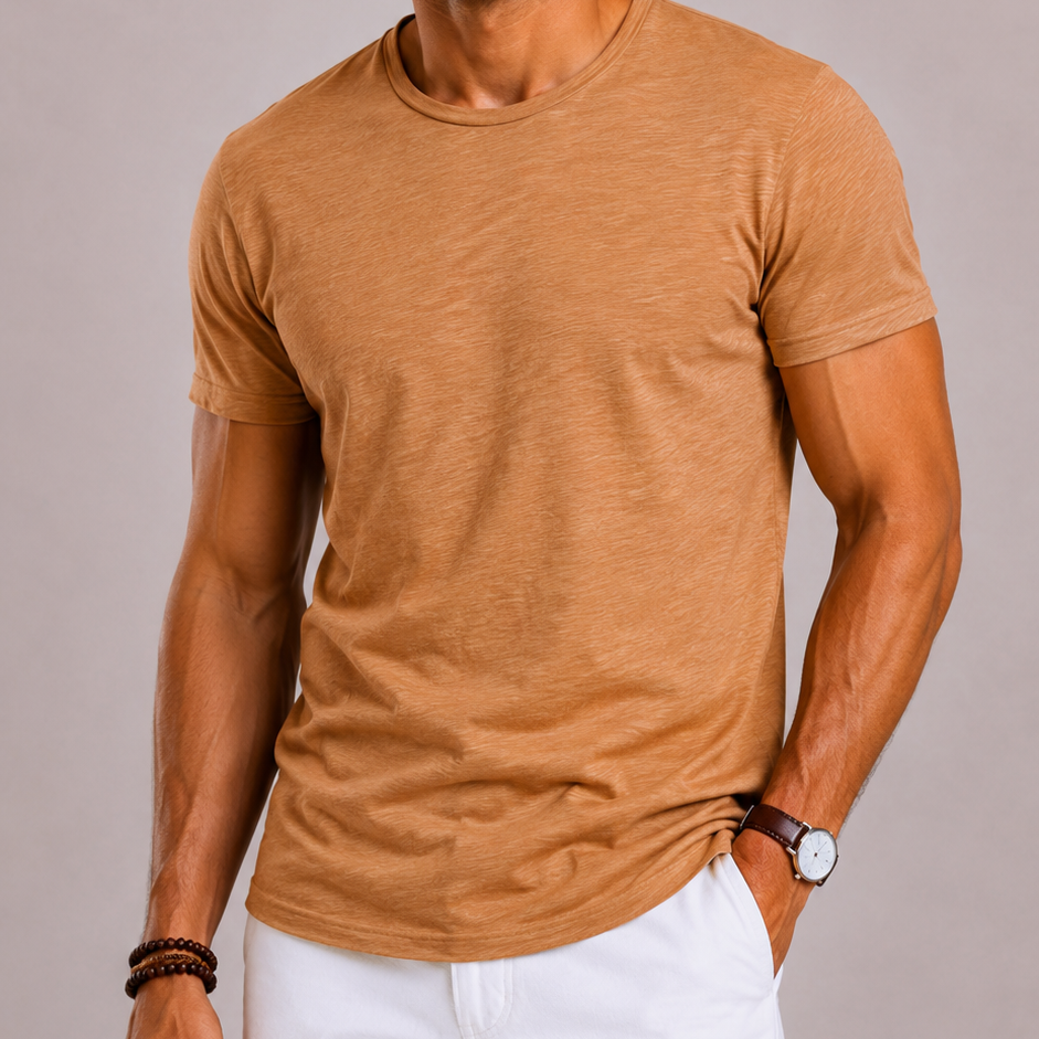 T-Shirt Girocollo A Maniche Corte