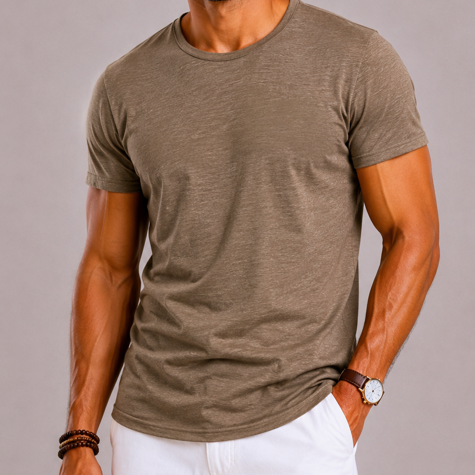 T-Shirt Girocollo A Maniche Corte