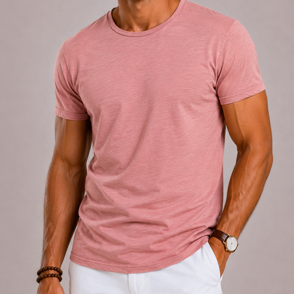 T-Shirt Girocollo A Maniche Corte
